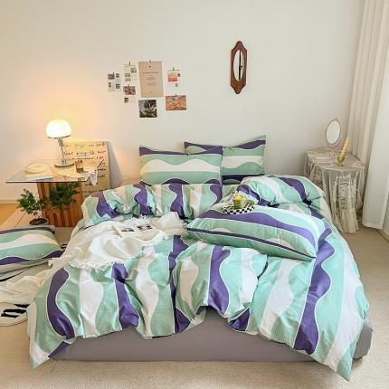 91家纺网 家纺一手货源 找家纺 总麦伦家居 2023新款全棉简约个性北欧系列四件套-第 二组