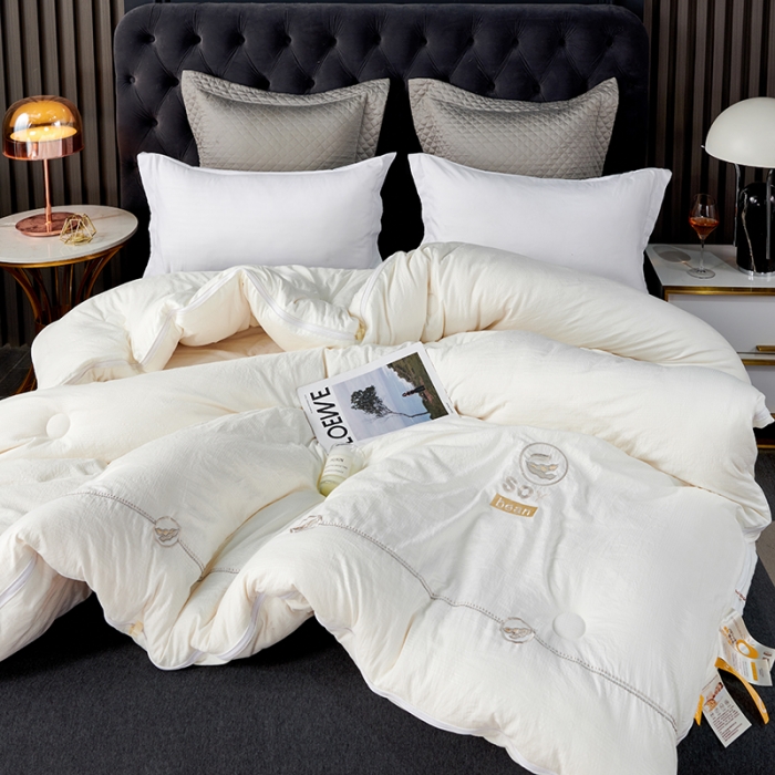 91家纺网 家纺一手货源 找家纺 （总）丽卡家纺2023新款金豆刺绣款大豆子母被