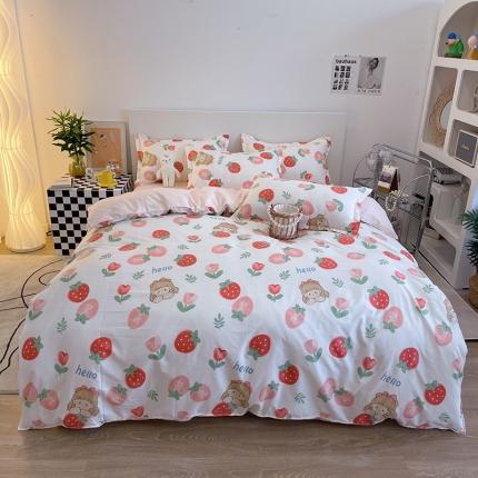 91家纺网 家纺一手货源 找家纺 （总）贝扬思 2023新款亲肤棉美棉芦荟棉四件套