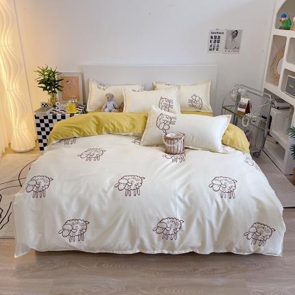 91家纺网 家纺一手货源 找家纺 （总）贝扬思 2023新款亲肤棉美棉芦荟棉四件套