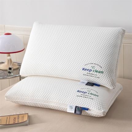 织布人 2023Keep针织水立方羽丝绒枕头枕芯 双边水立方