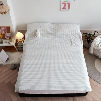 91家纺网 家纺一手货源 找家纺 无印色织全棉水洗棉酒店隔脏睡袋便携式出差旅游行单双人床单被套