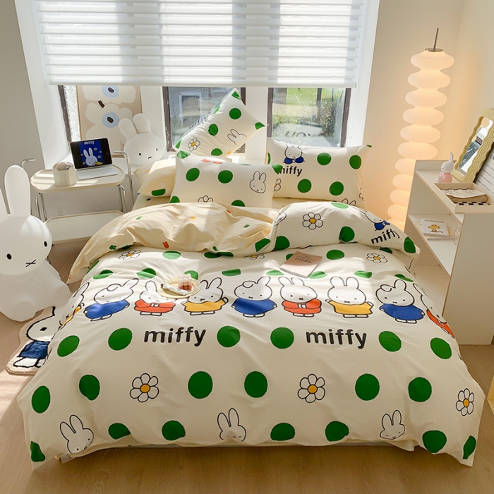 91家纺网 家纺一手货源 找家纺 澳萝拉 2023新款高支密全棉四件套-米菲系列 米菲的梦