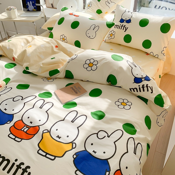 91家纺网 家纺一手货源 找家纺 澳萝拉 2023新款高支密全棉四件套-米菲系列 米菲的梦