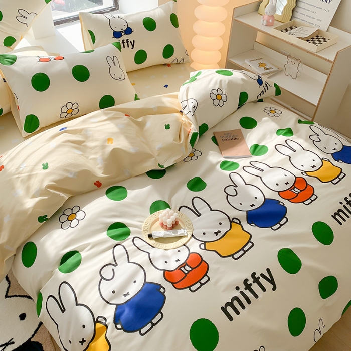 91家纺网 家纺一手货源 找家纺 澳萝拉 2023新款高支密全棉四件套-米菲系列 米菲的梦