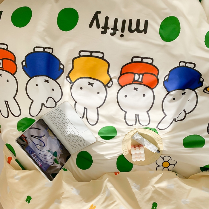 91家纺网 家纺一手货源 找家纺 澳萝拉 2023新款高支密全棉四件套-米菲系列 米菲的梦