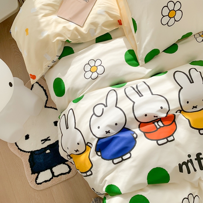 91家纺网 家纺一手货源 找家纺 澳萝拉 2023新款高支密全棉四件套-米菲系列 米菲的梦