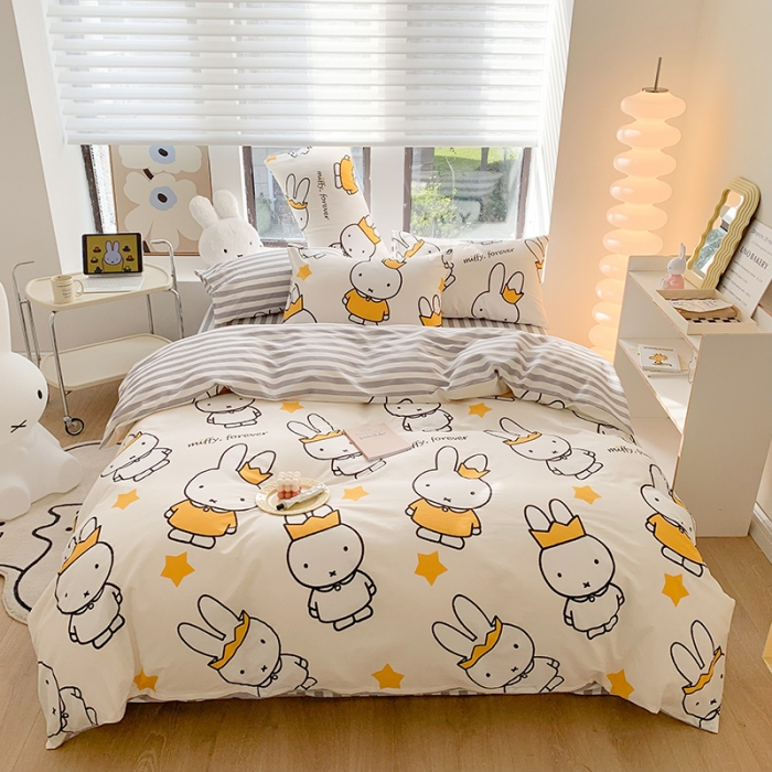 91家纺网 家纺一手货源 找家纺 澳萝拉 2023新款高支密全棉四件套-米菲系列 米菲公主