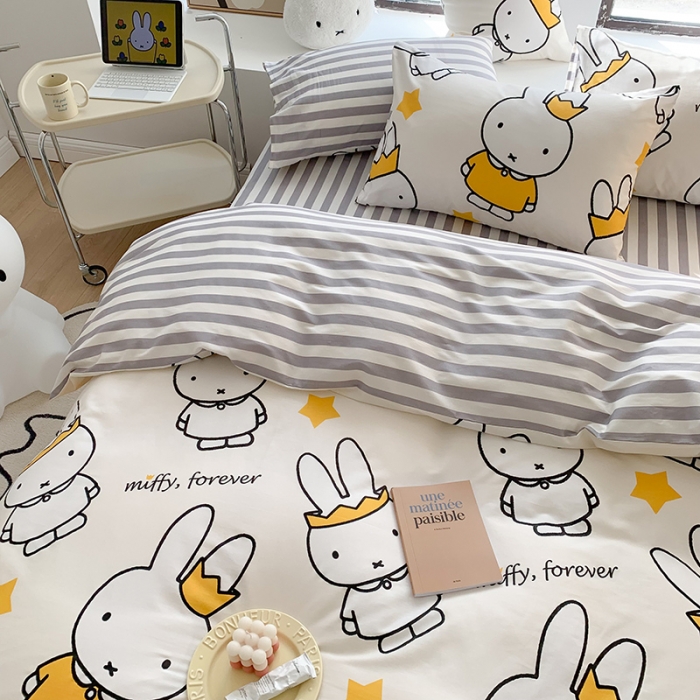 91家纺网 家纺一手货源 找家纺 澳萝拉 2023新款高支密全棉四件套-米菲系列 米菲公主