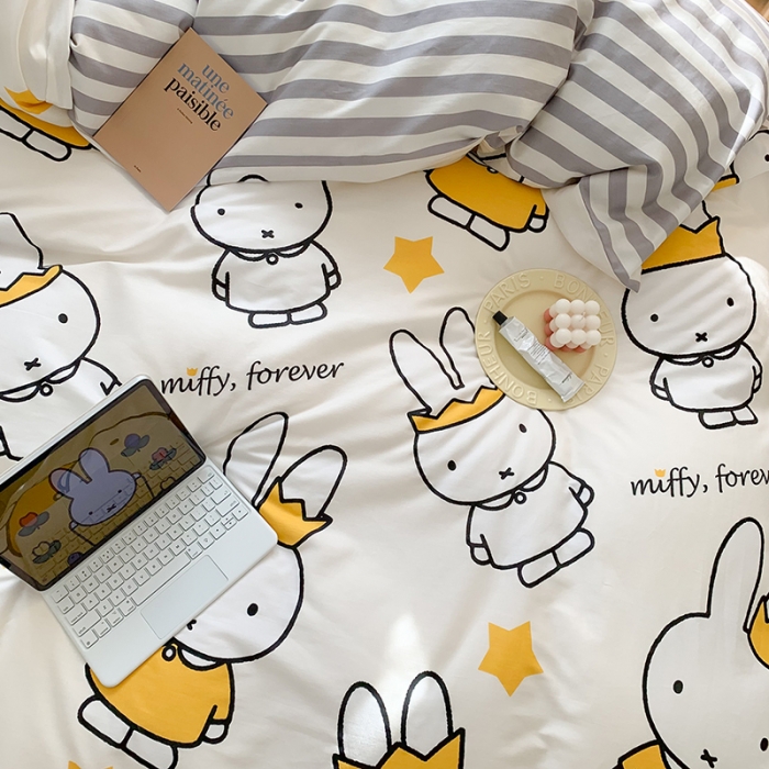 91家纺网 家纺一手货源 找家纺 澳萝拉 2023新款高支密全棉四件套-米菲系列 米菲公主