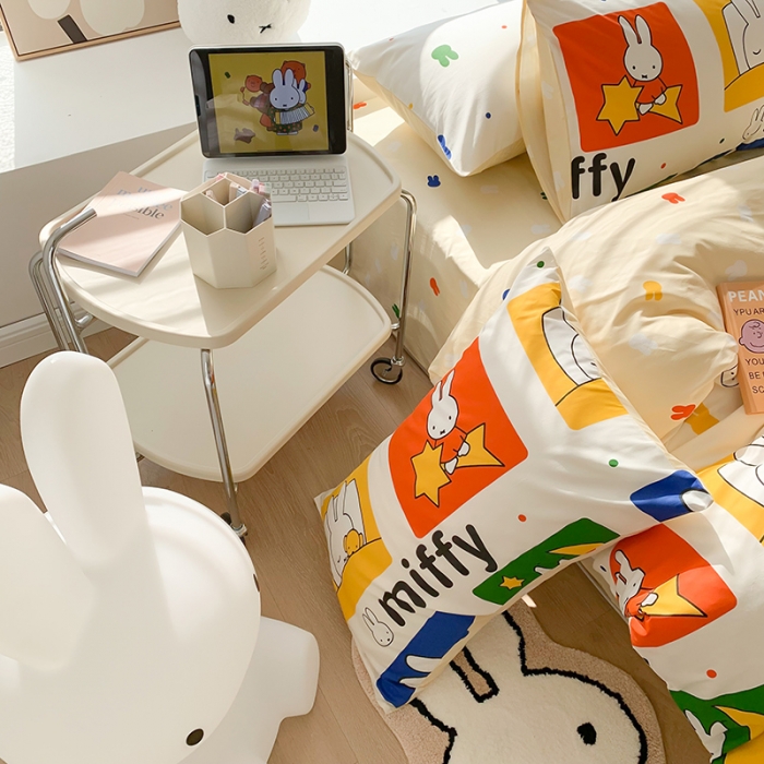 91家纺网 家纺一手货源 找家纺 澳萝拉 2023新款高支密全棉四件套-米菲系列 米菲晚安