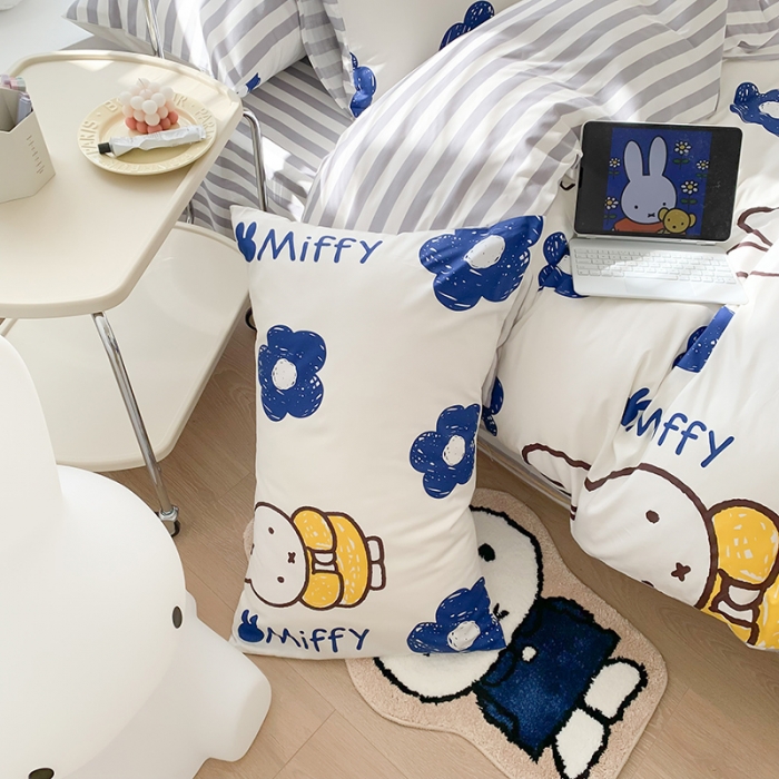 91家纺网 家纺一手货源 找家纺 澳萝拉 2023新款高支密全棉四件套-米菲系列 元气米菲