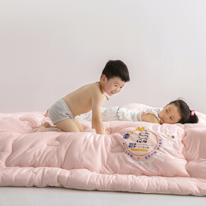 91家纺网 家纺一手货源 找家纺 （总）佳居缘 2023新款AB双拼糯糯元气奶盖懒人被