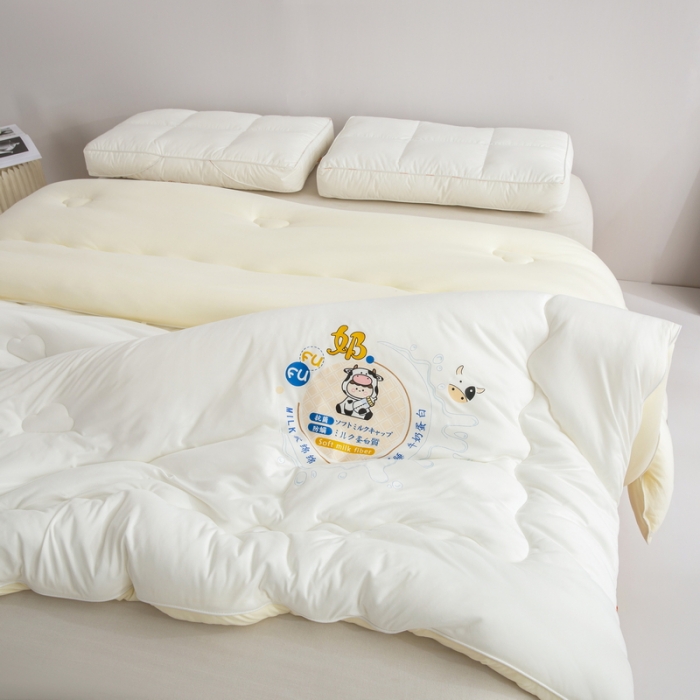 91家纺网 家纺一手货源 找家纺 佳居缘 2023AB双拼糯糯元气奶盖懒人被 奶黄芝芝-白黄