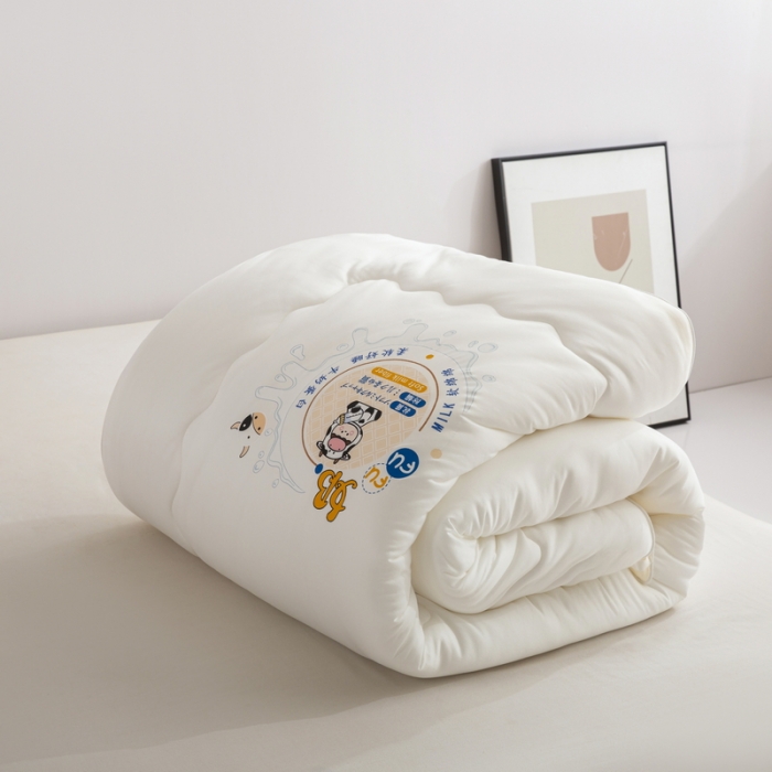 91家纺网 家纺一手货源 找家纺 佳居缘 2023AB双拼糯糯元气奶盖懒人被 奶黄芝芝-白黄