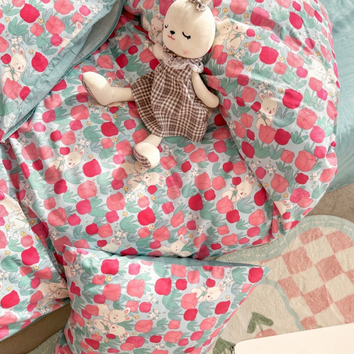 91家纺网 家纺一手货源 找家纺 (总) 清雅福 2025春夏新品全棉13372印花系列四件套