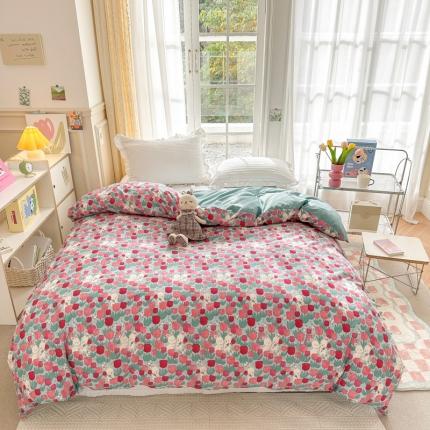 91家纺网 家纺一手货源 找家纺 (总)清雅福 2023春夏新品全棉13372印花系列单品被套