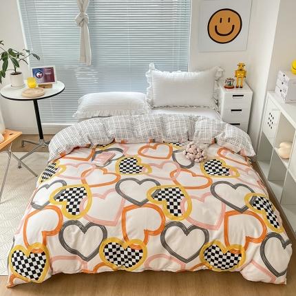 91家纺网 家纺一手货源 找家纺 (总)清雅福 2023春夏新品全棉13372印花系列单品被套