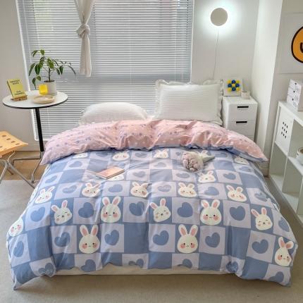 91家纺网 家纺一手货源 找家纺 (总)清雅福 2023春夏新品全棉13372印花系列单品被套