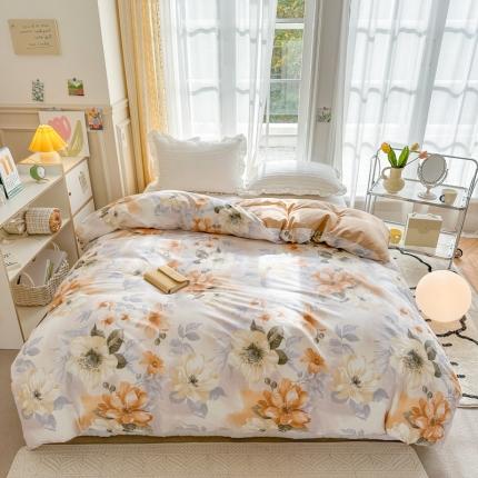 91家纺网 家纺一手货源 找家纺 (总)清雅福 2023春夏新品全棉13372印花系列单品被套