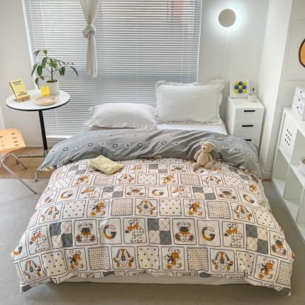 91家纺网 家纺一手货源 找家纺 (总)清雅福 2023春夏新品全棉13372印花系列单品被套