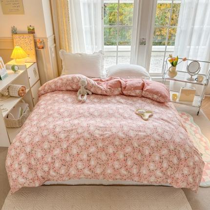 91家纺网 家纺一手货源 找家纺 (总)清雅福 2023春夏新品全棉13372印花系列单品被套