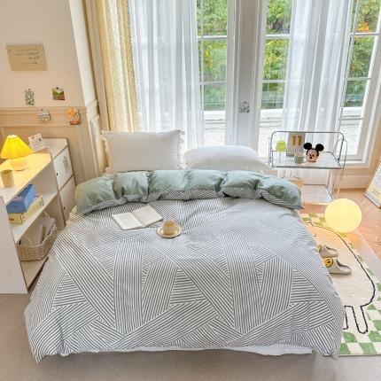 91家纺网 家纺一手货源 找家纺 (总)清雅福 2023春夏新品全棉13372印花系列单品被套