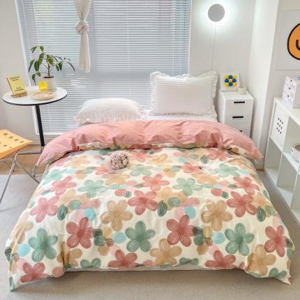 91家纺网 家纺一手货源 找家纺 (总)清雅福 2023春夏新品全棉13372印花系列单品被套