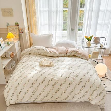 91家纺网 家纺一手货源 找家纺 (总)清雅福 2023春夏新品全棉13372印花系列单品被套