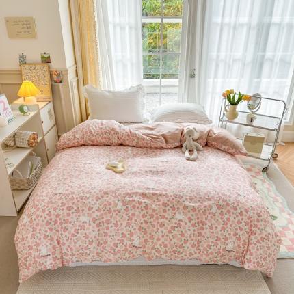 91家纺网 家纺一手货源 找家纺 (总)清雅福 2023春夏新品全棉13372印花系列单品被套