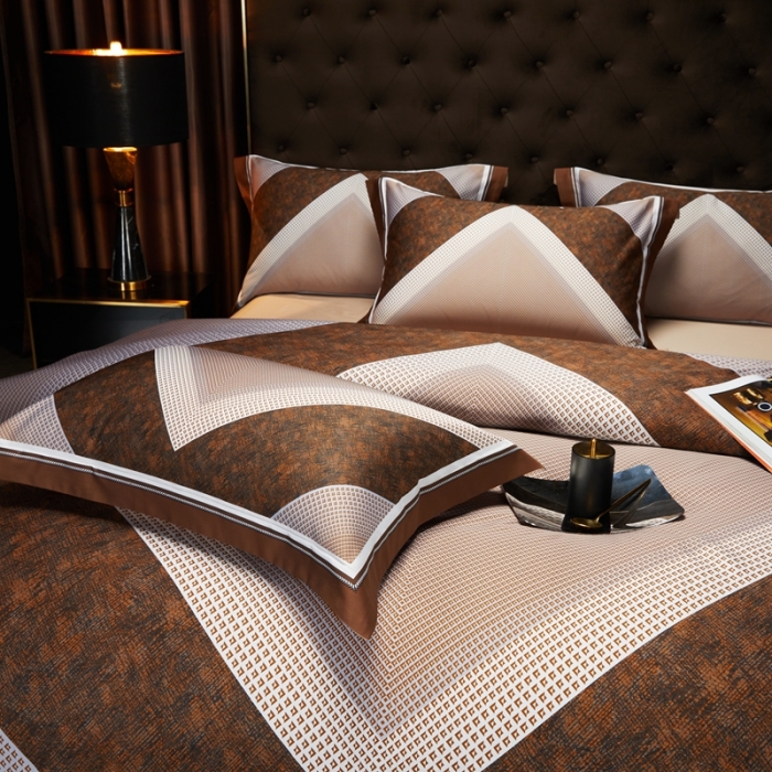 91家纺网 家纺一手货源 找家纺 总 缔缦2023新款高端120s锦棉数码印花四件套-弗洛伦萨