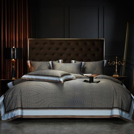 91家纺网 家纺一手货源 找家纺 总 缔缦 2023新款高端120s锦棉数码印花四件套-托卡斯