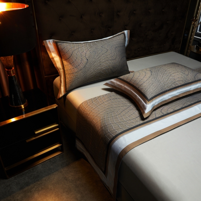 91家纺网 家纺一手货源 找家纺 总 缔缦 2023新款高端120s锦棉数码印花四件套-托卡斯