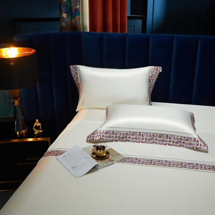 91家纺网 家纺一手货源 找家纺 （总）缔缦 2023新款高端100s长绒棉刺绣四件套-雅典娜