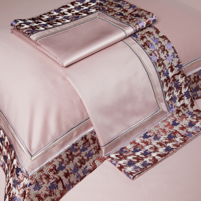 91家纺网 家纺一手货源 找家纺 缔缦 2023新款高端100s长绒棉刺绣四件套-雅典娜 雅典娜-浅粉