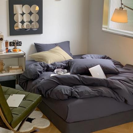 91家纺网 家纺一手货源 找家纺 （总）六巷胡同 2023春夏新品小红书博主风纯色水洗棉四件套