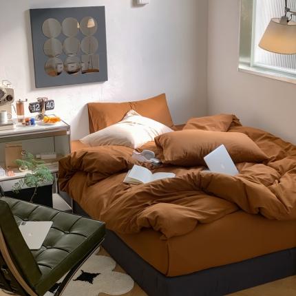 91家纺网 家纺一手货源 找家纺 （总）六巷胡同 2023春夏新品小红书博主风纯色水洗棉四件套