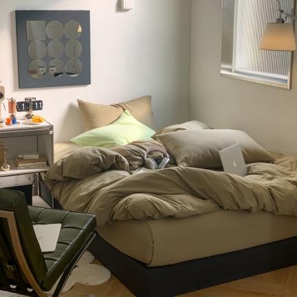 91家纺网 家纺一手货源 找家纺 （总）六巷胡同 2023春夏新品小红书博主风纯色水洗棉四件套