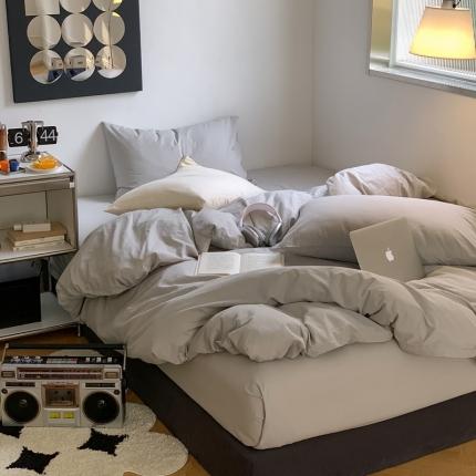 91家纺网 家纺一手货源 找家纺 （总）六巷胡同 2023春夏新品小红书博主风纯色水洗棉四件套