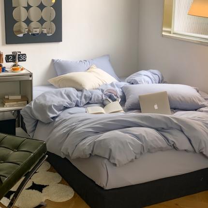 91家纺网 家纺一手货源 找家纺 （总）六巷胡同 2023春夏新品小红书博主风纯色水洗棉四件套