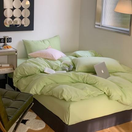 91家纺网 家纺一手货源 找家纺 （总）六巷胡同 2023春夏新品小红书博主风纯色水洗棉四件套