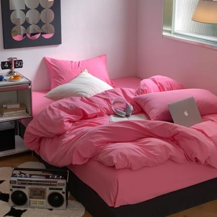 91家纺网 家纺一手货源 找家纺 （总）六巷胡同 2023春夏新品小红书博主风纯色水洗棉四件套