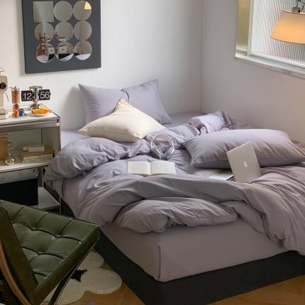 91家纺网 家纺一手货源 找家纺 （总）六巷胡同 2023春夏新品小红书博主风纯色水洗棉四件套