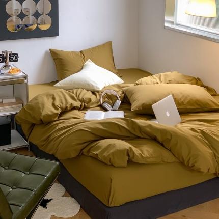 91家纺网 家纺一手货源 找家纺 （总）六巷胡同 2023春夏新品小红书博主风纯色水洗棉四件套