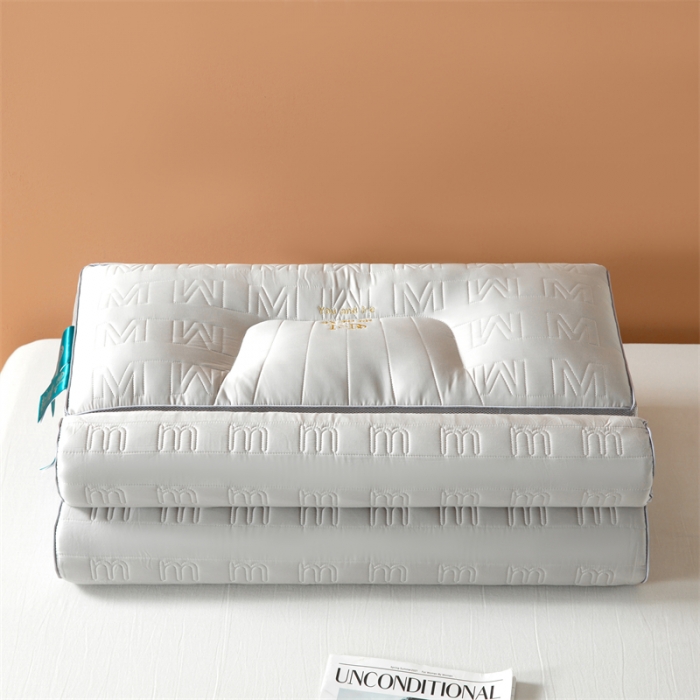 91家纺网 家纺一手货源 找家纺 爱来伊 2023新款乳胶牵引枕头 高级灰