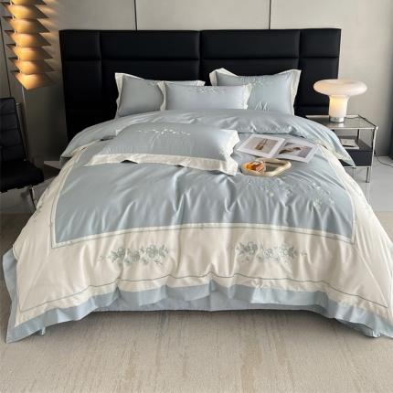 91家纺网 家纺一手货源 找家纺 （总）时亿 2023新款100支长绒棉四件套扶摇