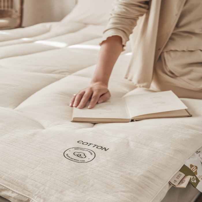 91家纺网 家纺一手货源 找家纺 （总）安莱生活 2023新款原棉大豆床褥软床垫