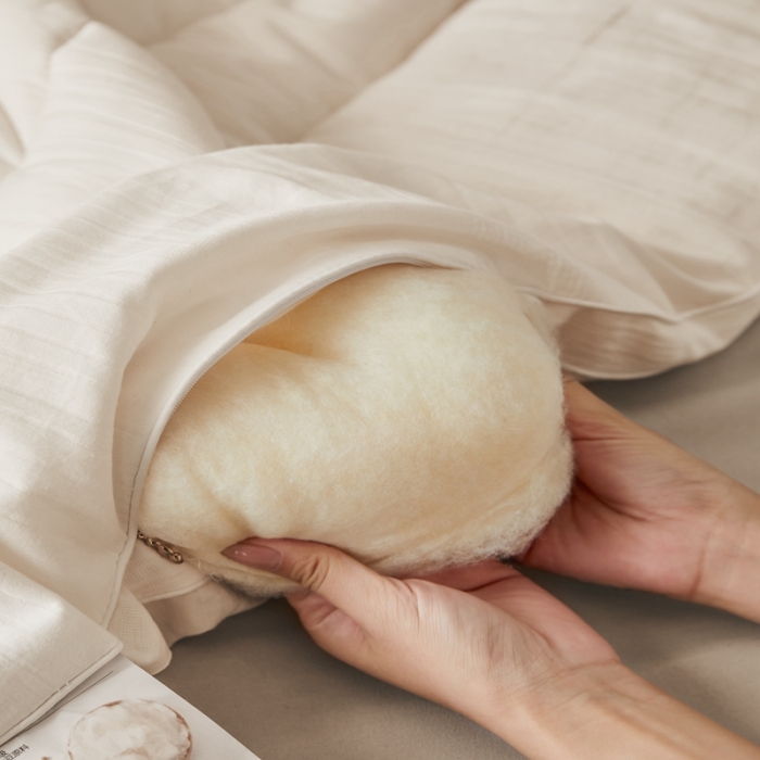 91家纺网 家纺一手货源 找家纺 安莱生活 2023新款原棉大豆床褥软床垫 白色