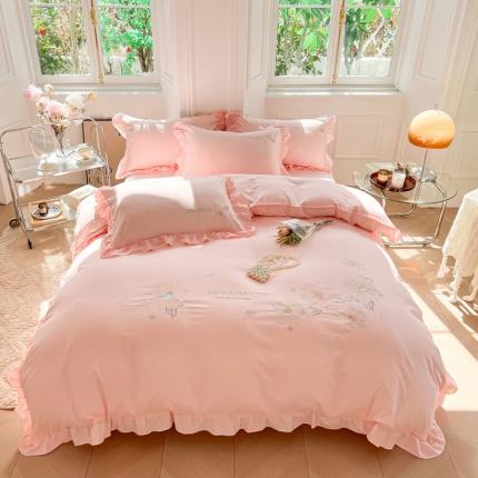 91家纺网 家纺一手货源 找家纺 （总）ab家纺 2023新款满绣水洗棉四件套