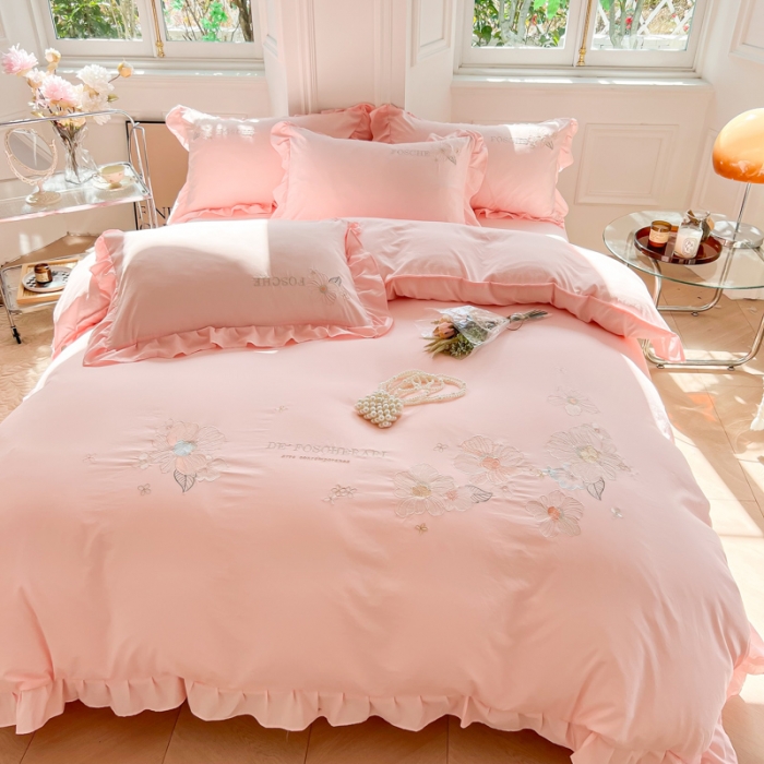 91家纺网 家纺一手货源 找家纺 （总）ab家纺 2023新款满绣水洗棉四件套